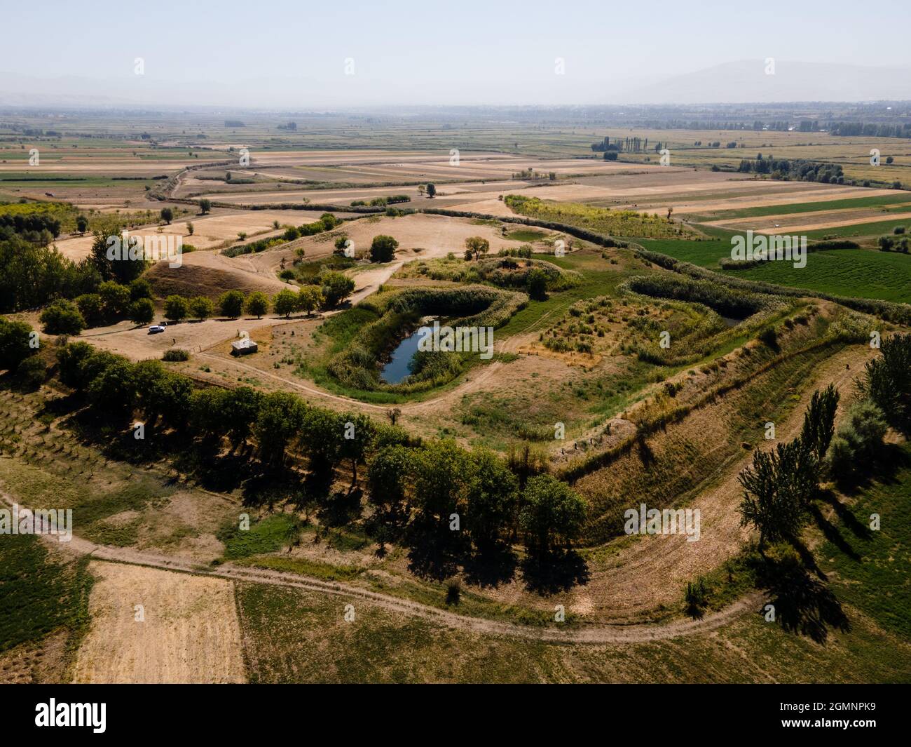 Città antica di Shoro Bashat nell'Oblast OSH del Kirghizistan Foto Stock