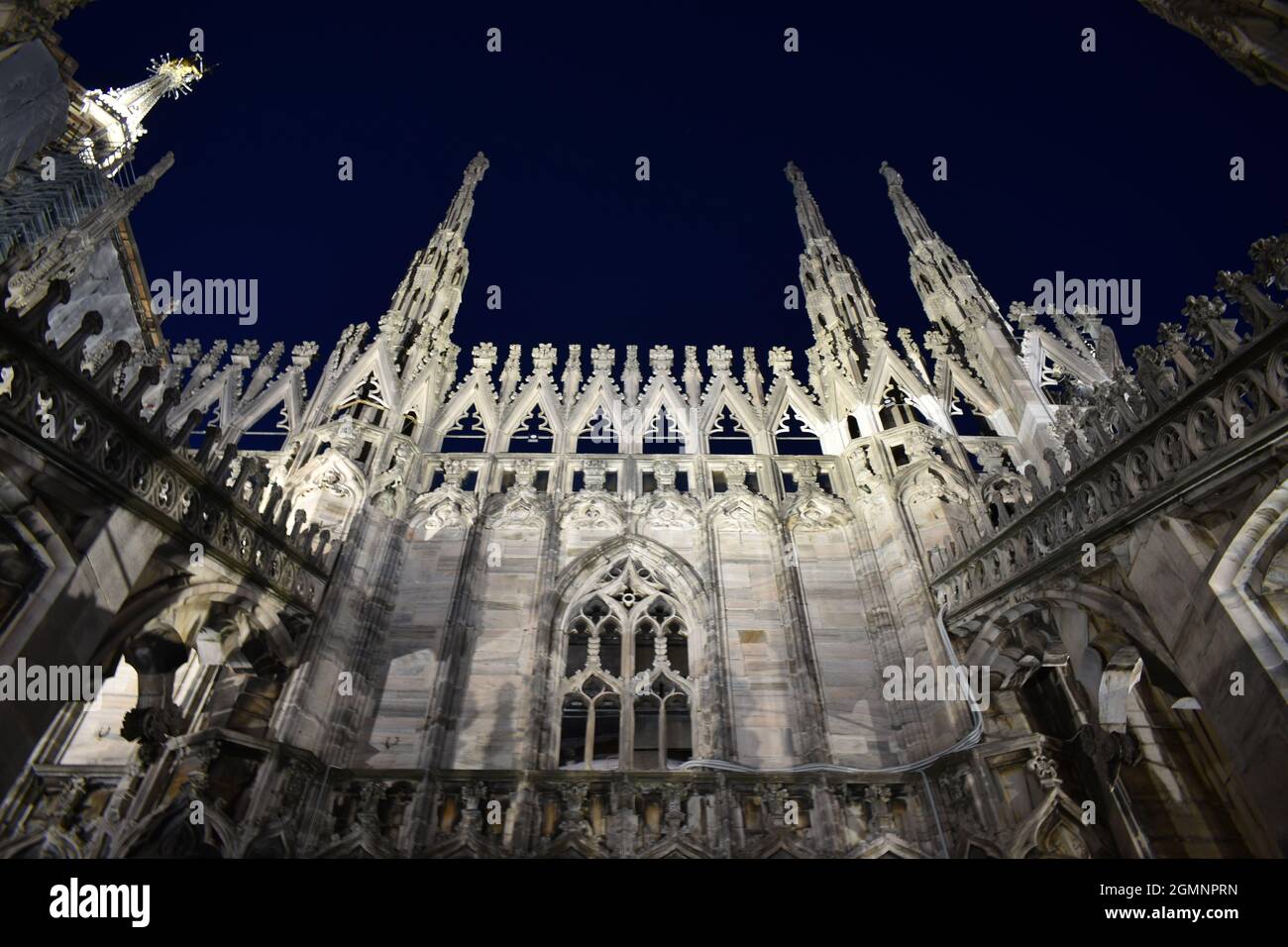 Tetto del Duomo di Milano Foto Stock