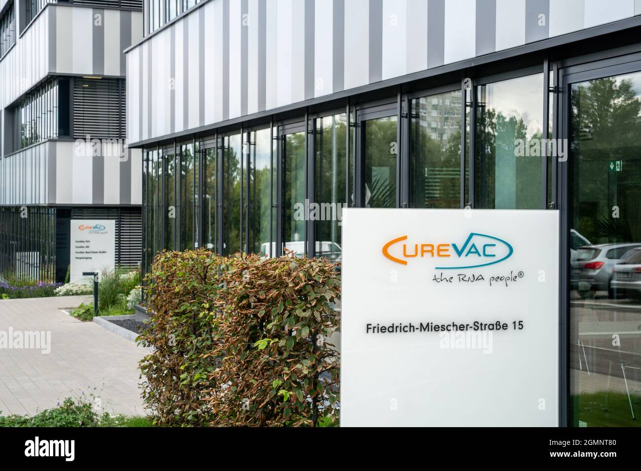 CureVac GmbH im Technologiepark Tübingen-Reutlingen, Gründerzentrum für Biotechnologie, entwickelt Impfstoff gegen Coronavirus, COVID-19 Pandemie, Tüb Foto Stock