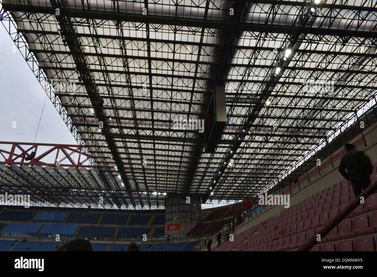 All'interno dello stadio San Siro/Giuseppe Meazza, AC Milan & Inter Milan Foto Stock