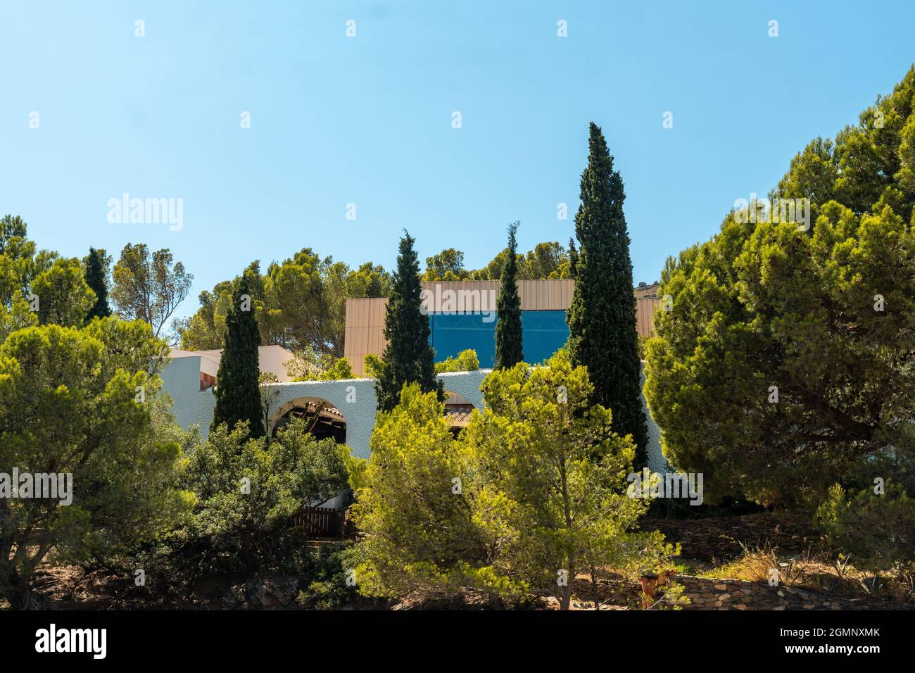 Famoso ristorante a Cala Montjoi nel Parco Naturale di Cap Creus, Gerona, Costa Brava Foto Stock