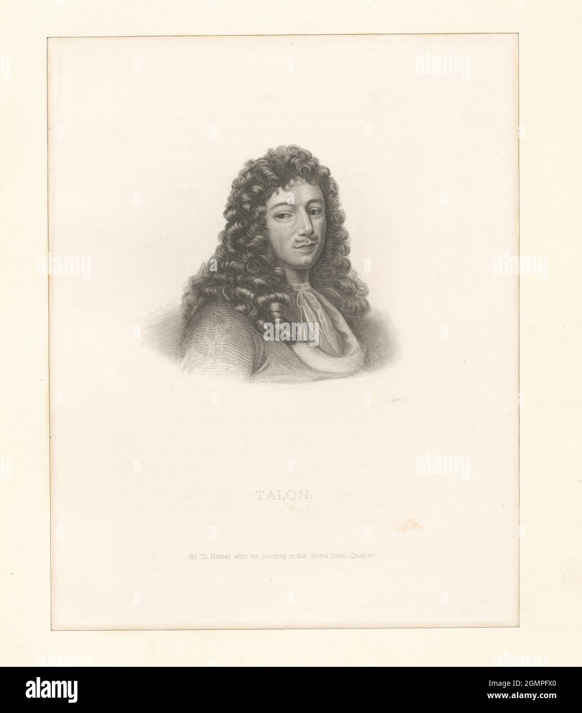 Ritratto di Jean Talon, Conte d'Orsainville, il primo Intendente della Nuova Francia Foto Stock