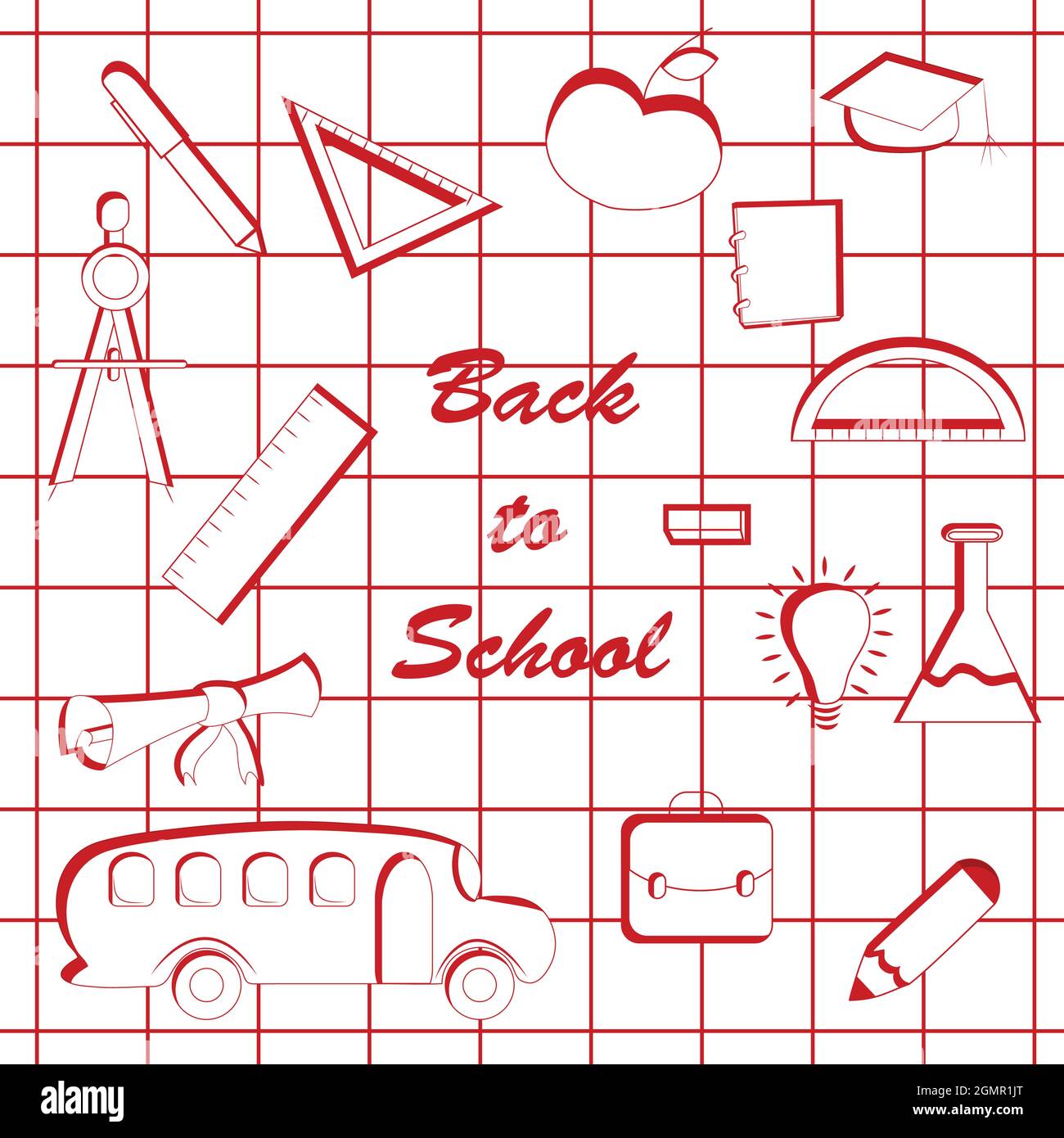 Si torna a scuola lo sfondo Illustrazione Vettoriale