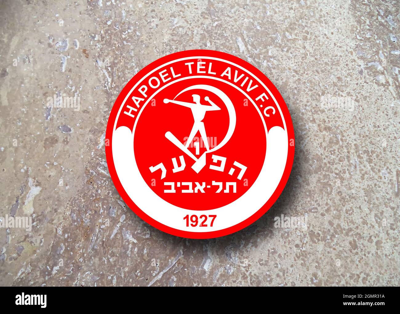 Stemma F.C.Hapoel Tel Aviv, una squadra di calcio israeliana Foto stock -  Alamy