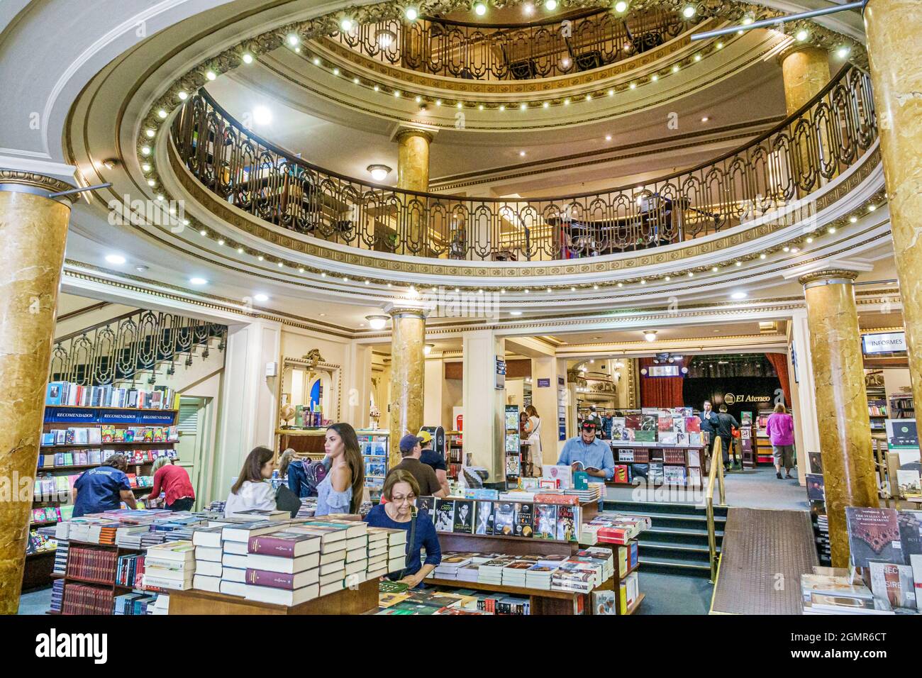 Buenos Aires Argentina, Barrio Norte, El Ateneo Grand Splendid bookstore libri, ex teatro teatro negozio interno rotunda Recoleta Foto Stock