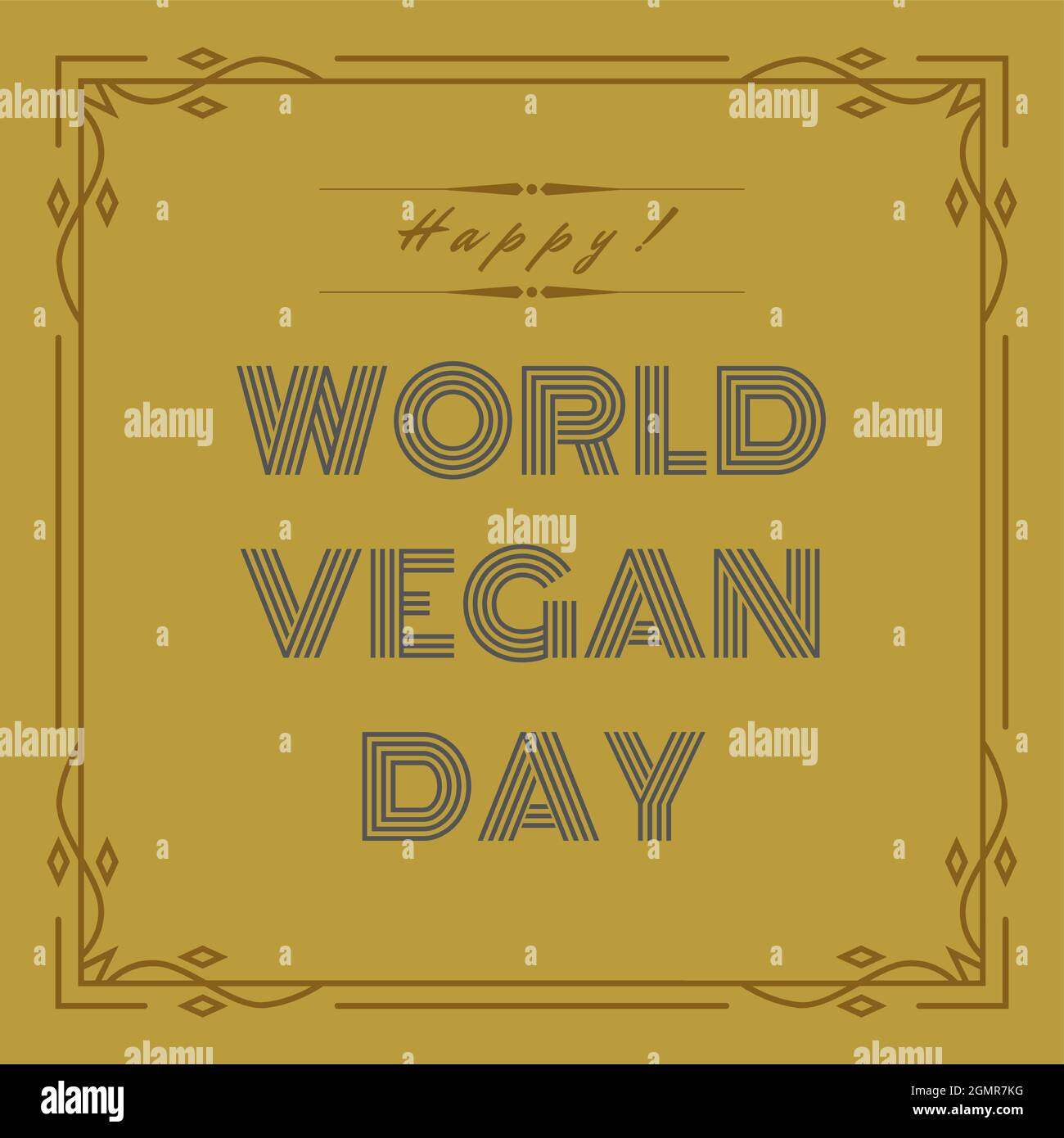 World Vegan Day è un evento annuale celebrato da vegani in tutto il mondo ogni 1 novembre Foto Stock