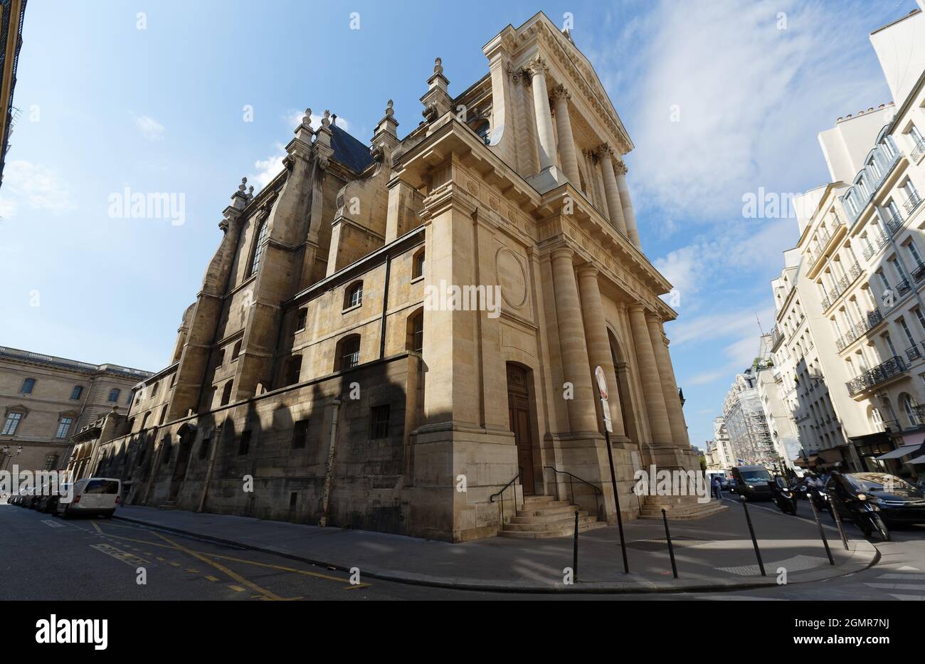 Il Tempio Protestante Oratoire è una chiesa protestante storica situata a rue Saint-Honore nel 1 ° arrondissement di Parigi, Francia. Foto Stock