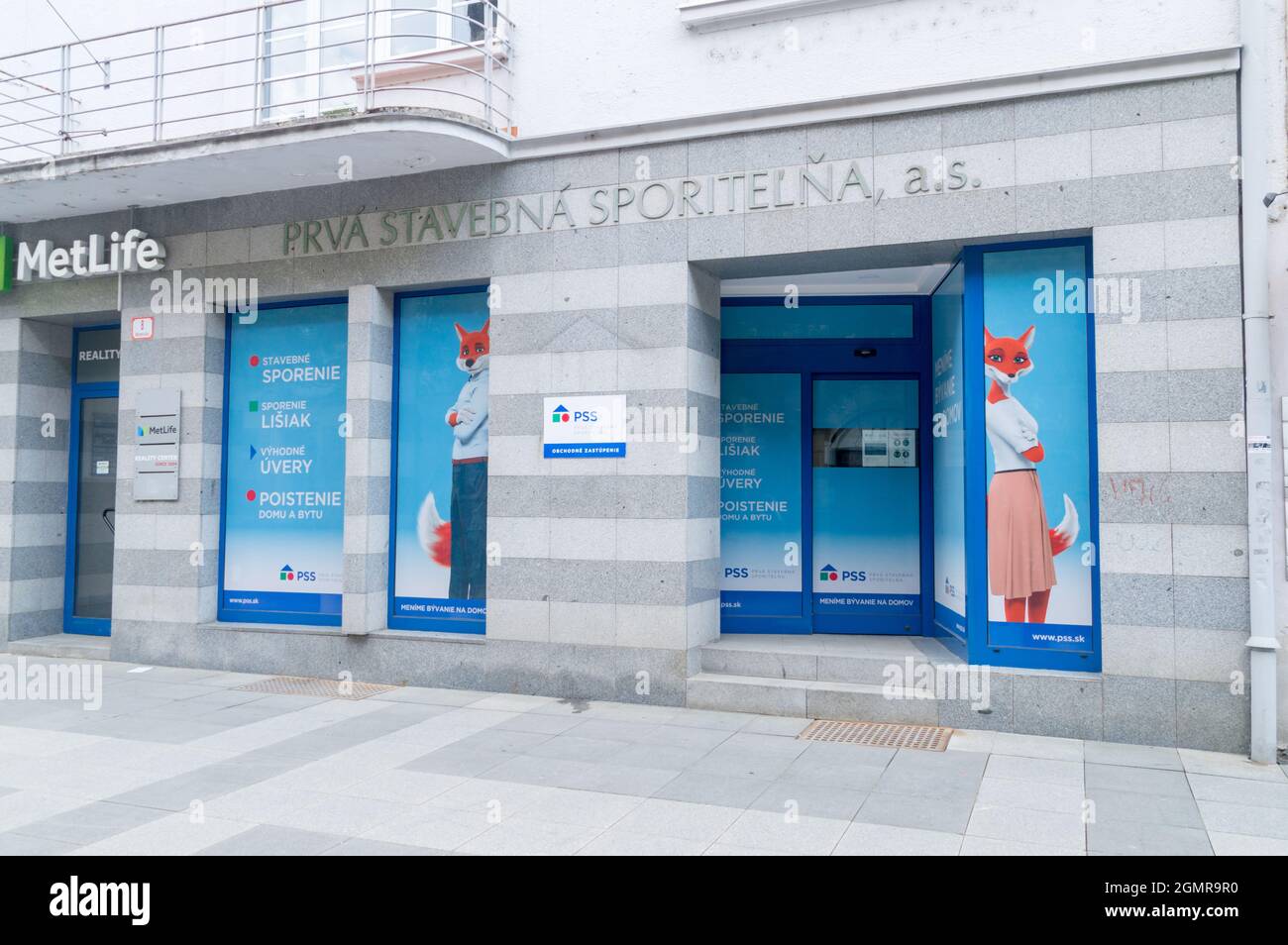 Zilina, Slovacchia - 5 giugno 2021: Prva stavebna sporitelna (banca di risparmio edile). Foto Stock