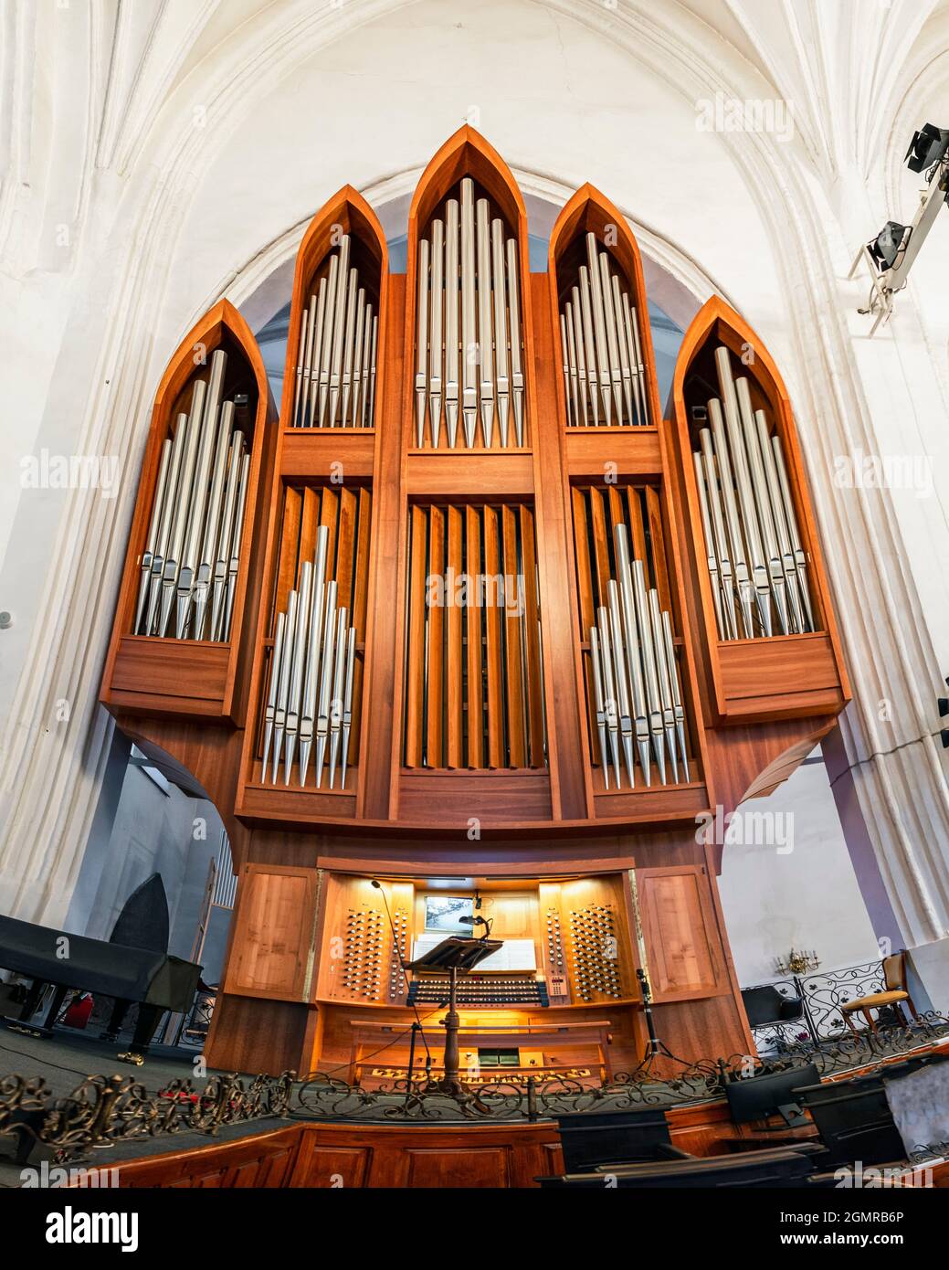 Organo a tubo della Cattedrale di Koenigsberg, parte di un complesso unico di due organi a tubo Foto Stock