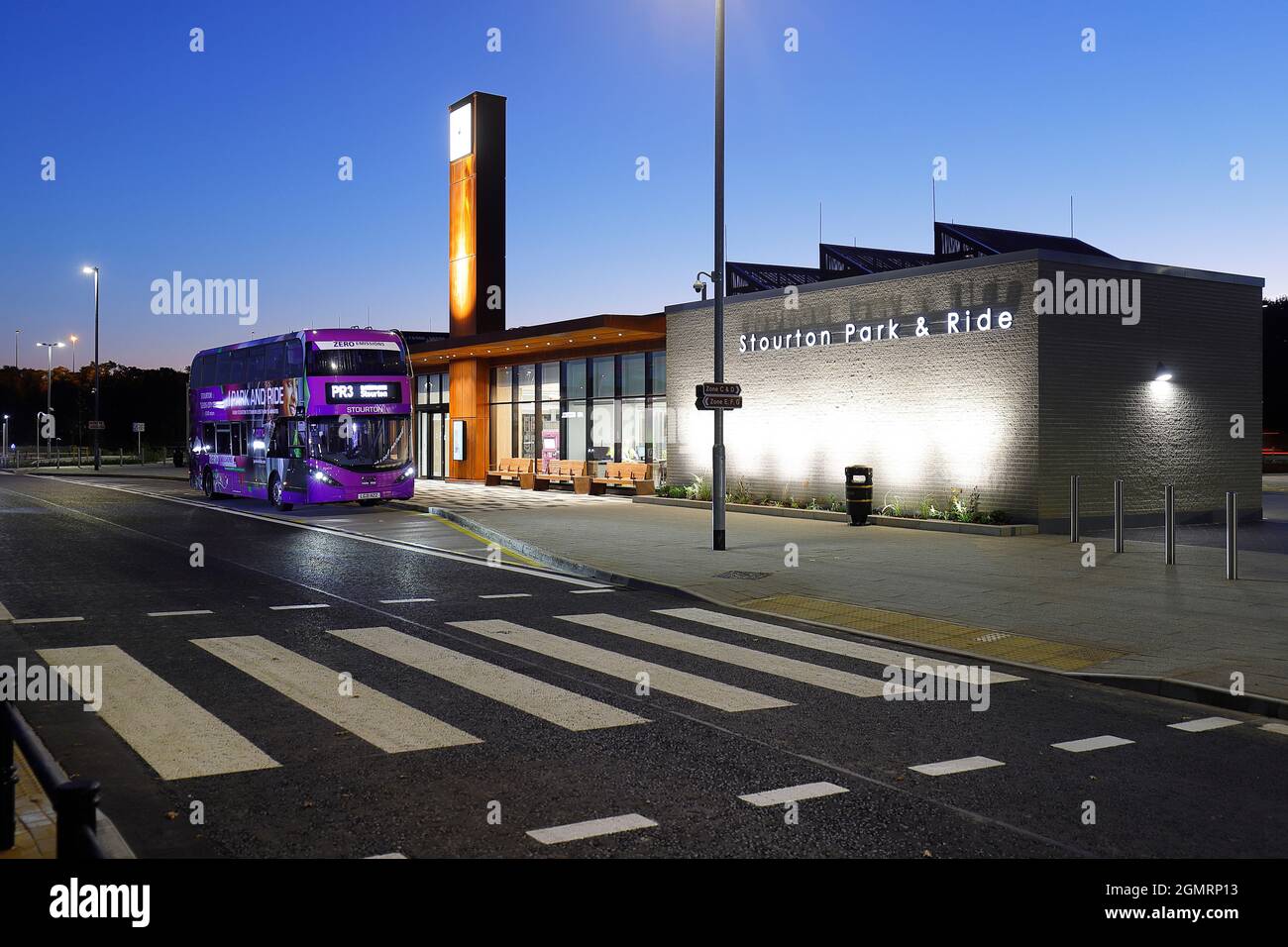 Il nuovo parco completamente solare e giro a Stourton in Leeds, West Yorkshire. Foto Stock