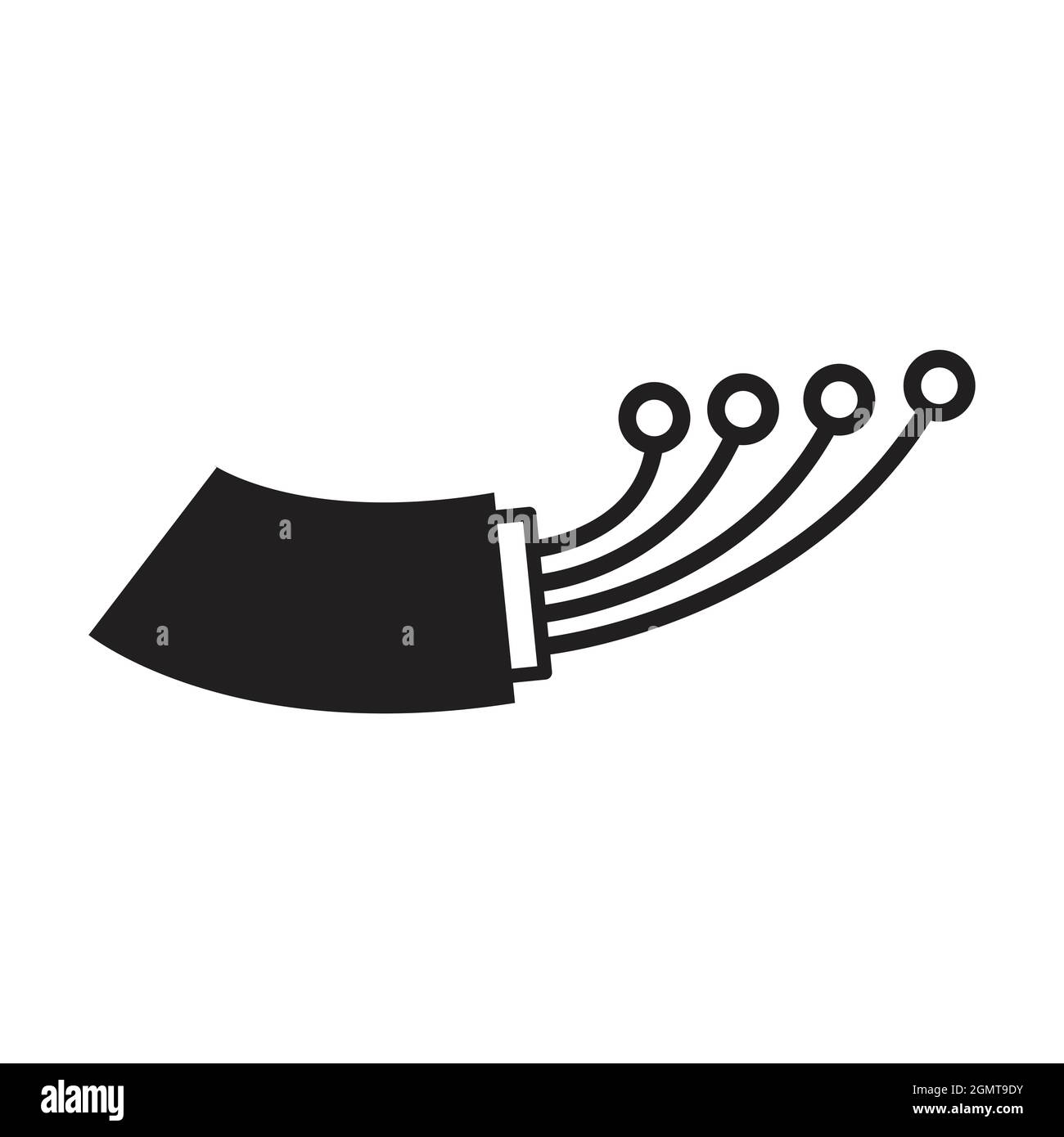 vettore icona cavo in fibra ottica per il design grafico, logo, sito web, social media, app mobile, Illustrazione dell'interfaccia utente Illustrazione Vettoriale