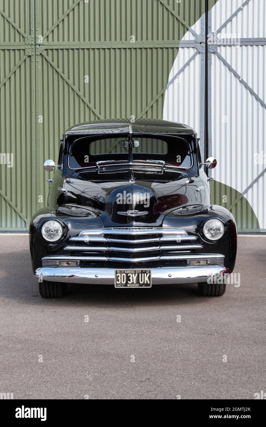 1947 Chevrolet GMC camion al giorno americano Brooklands auto. REGNO UNITO Foto Stock