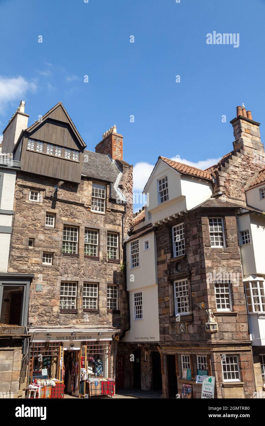 John Knox House, The Scottish Storytelling Centre, Canongate, The Royal Mile, Edimburgo, Scozia Foto Stock