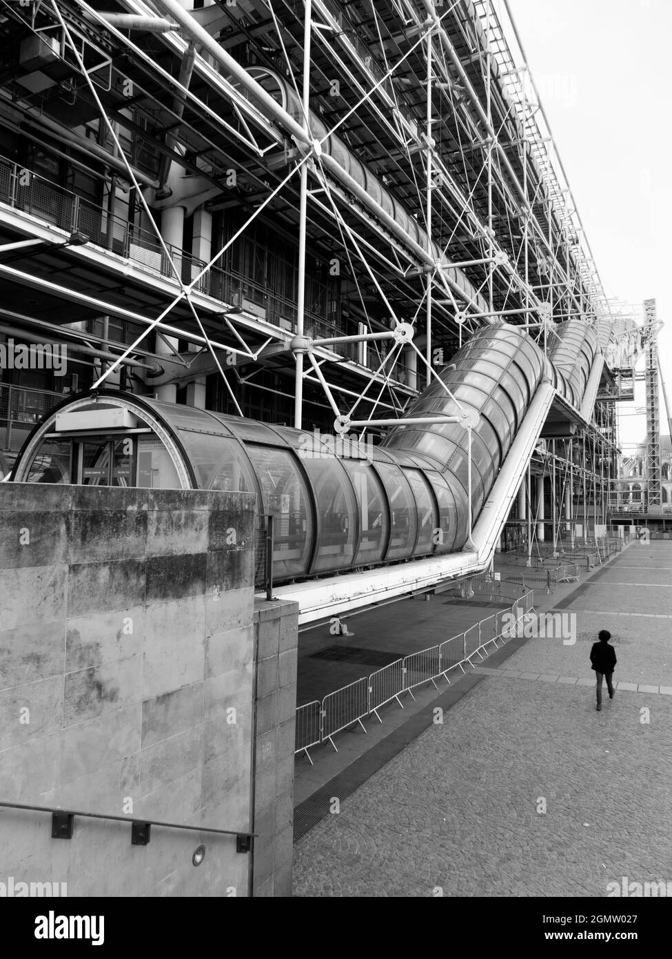 Parigi, Francia - 20 settembre 2018 il Centro Pompidou è un centro radicale di cultura, arte e divertimento nella zona di Beaubourg del 4° Arrondis Foto Stock