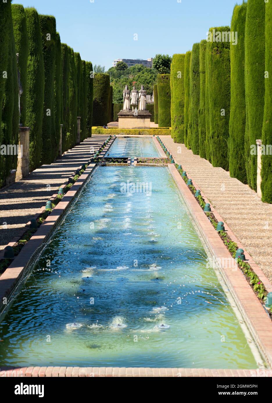 Cordoba, Spagna - 16 giugno 2015; nessuna gente in vista. L'Alcazar de los Reyes Cristianos (Alcazar dei Re Cristiani), noto anche come l'Alcazar di C. Foto Stock