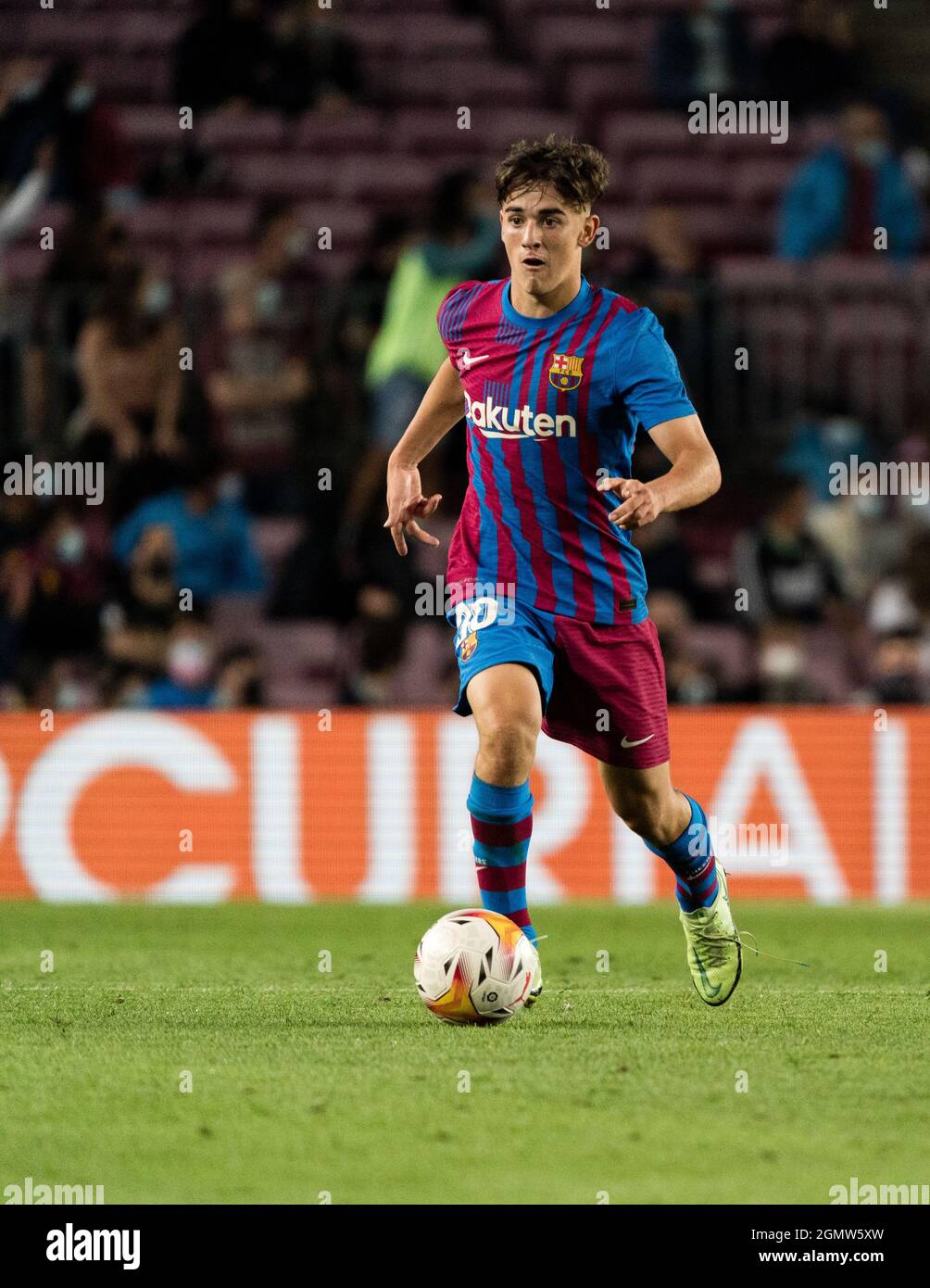 SPAGNA-CALCIO-LA LIGA SANTANDER-FCB VS GRANADA CF. FC Barcelona (30) Gavi durante la partita de la Liga Santander tra FC Barcelona e Granada CF a Camp Nou, Barcellona, Spagna, il 20 settembre 2021. © Joan Gosa 2021 Foto Stock