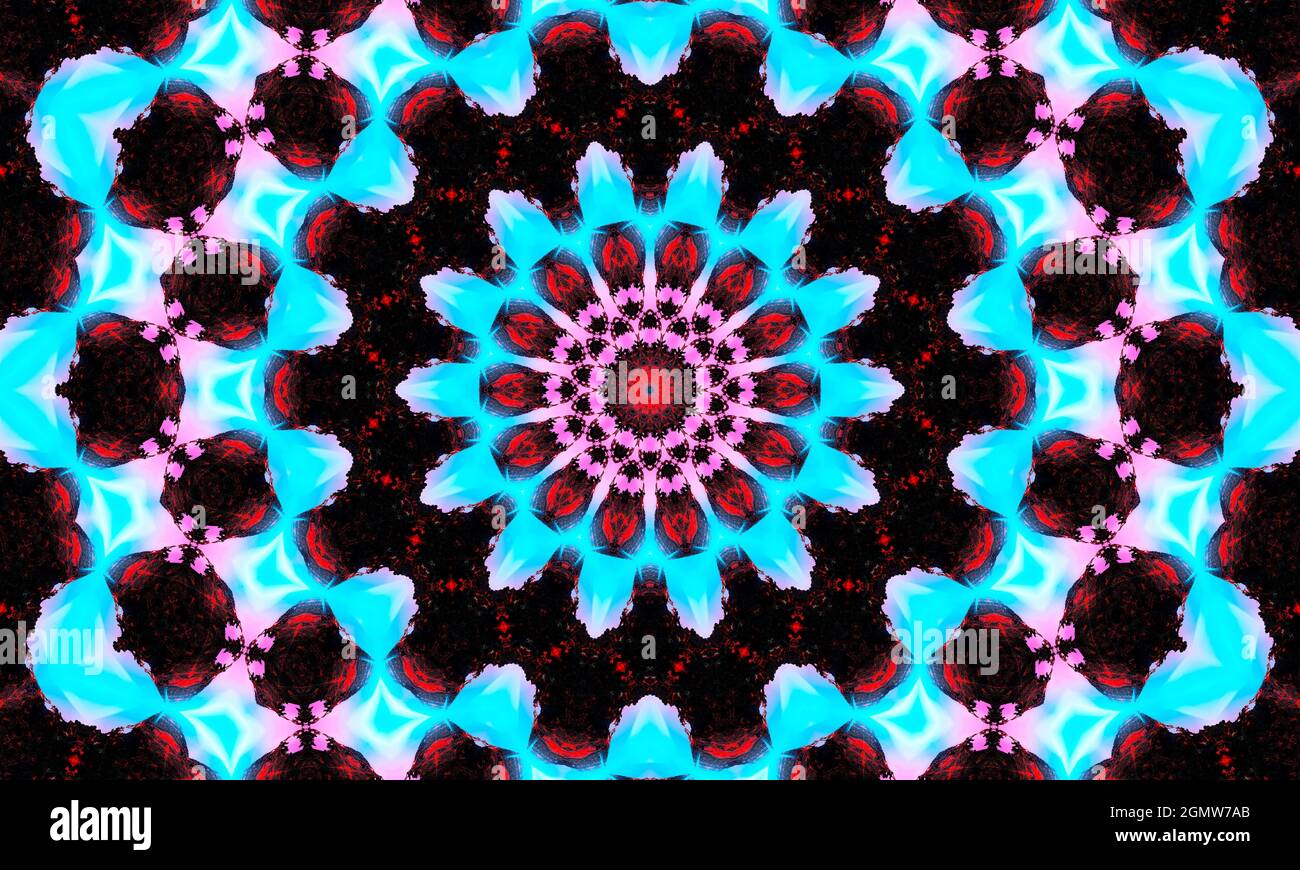 Carta da parati groovy. Bianco Ripeti Batik. Colore geometrico nero. Orrore psichedelico mistico. Rug geometrico bianco. Carta da parati mistica senza cuciture. Piazza nera Foto Stock