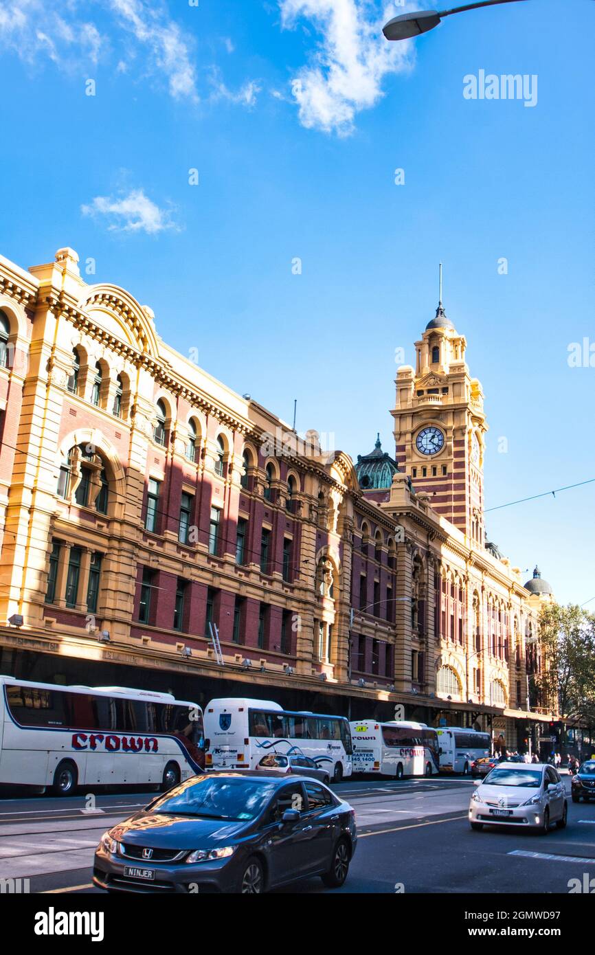 MELBOURNE, AUSTRALIA - Apr 30, 2016: Un vecchio edificio restaurato nelle strade di Melbourne Foto Stock