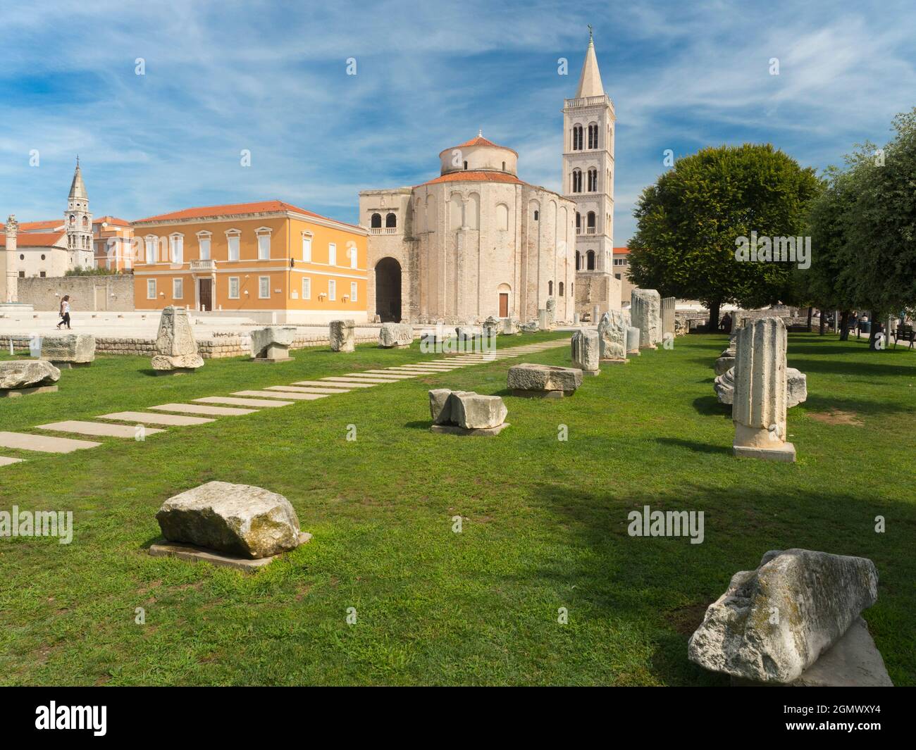 Zara è la più antica città abitata in Croazia. Si trova sul Mare Adriatico, nella parte nordoccidentale della regione di Ravni Kotari. La c Foto Stock