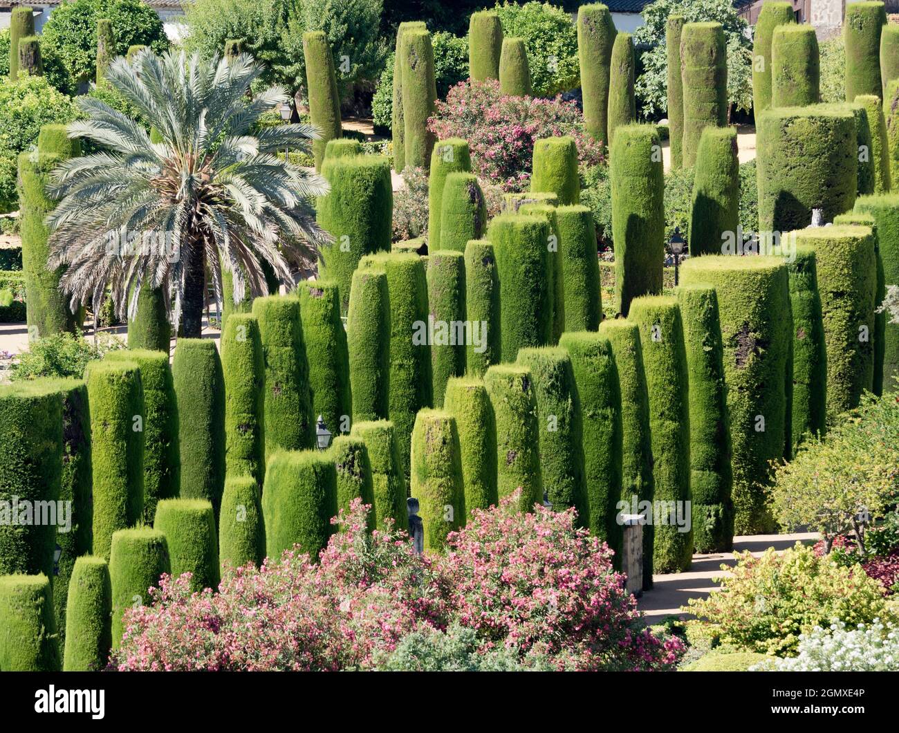 Cordoba, Spagna - 16 giugno 2015; nessuna gente in vista. L'Alcazar de los Reyes Cristianos (Alcazar dei Re Cristiani), noto anche come l'Alcazar di C. Foto Stock