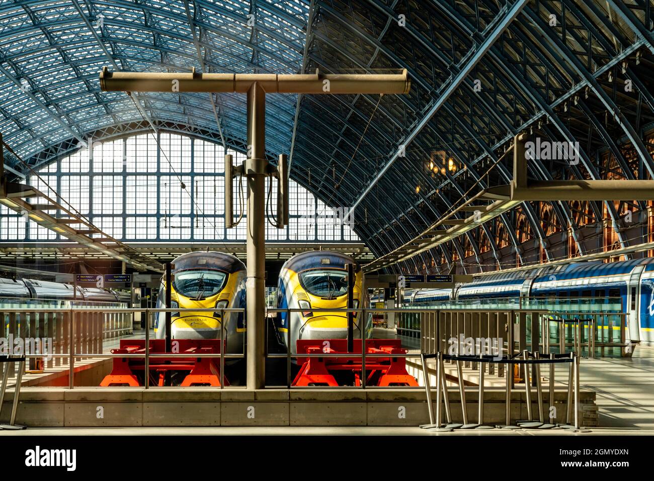 St Pancras International Station, Londra, Regno Unito. Foto Stock