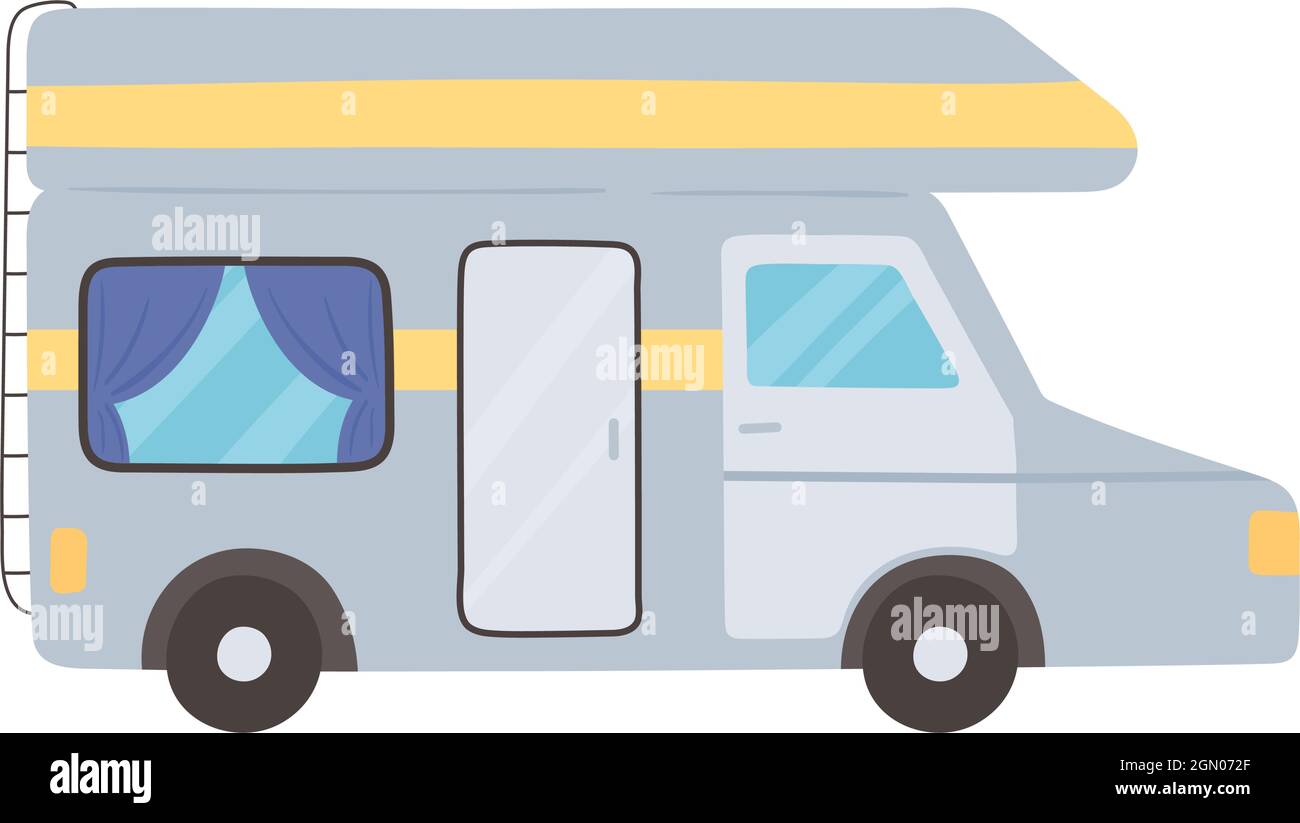 trasporto con camper Illustrazione Vettoriale