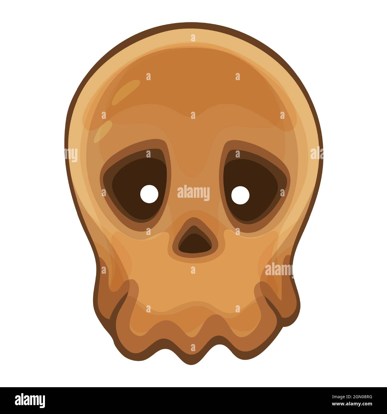 Segno ossa testa cranio umano. Scheletro di Halloween cranio. La cassa del  mostro di Spooky, il viso del fantasma scheletrico con gli occhi. Giorno di  morte, vettore gotico mistico Immagine e Vettoriale -