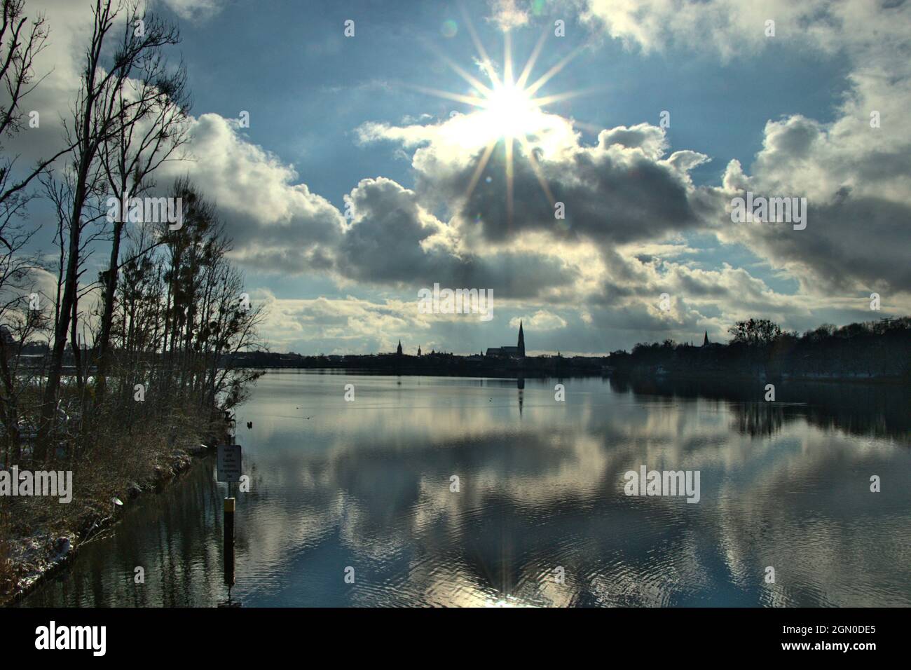 Vista a Schwerin Foto Stock