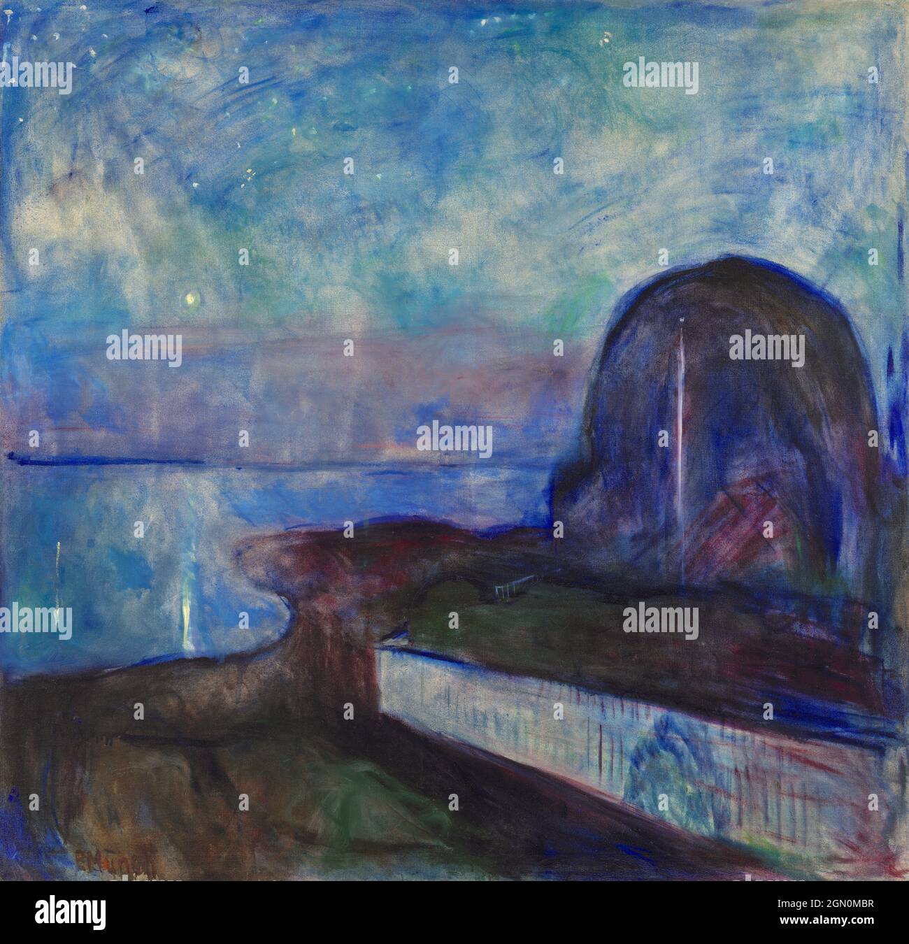 Notte stellata (1893) di Edvard Munch. Foto Stock