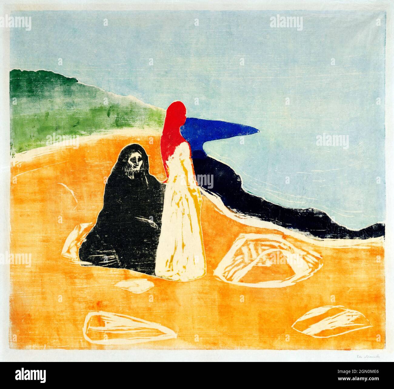 Due donne sulla riva (1898) di Edvard Munch. Foto Stock