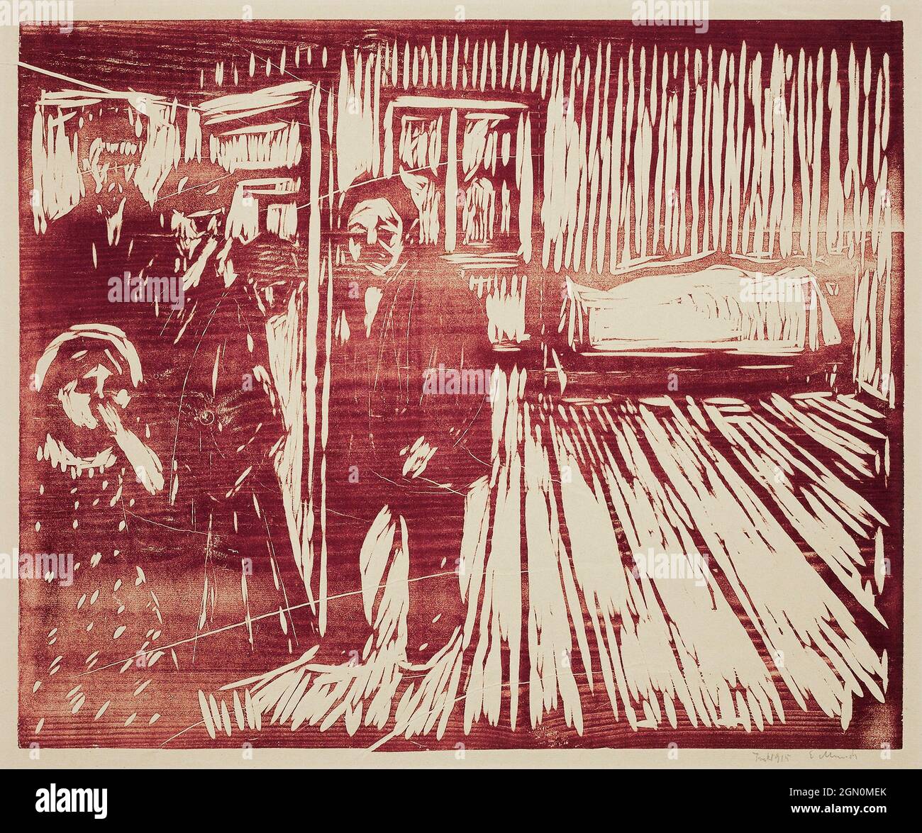 L'odore della morte (1915) di Edvard Munch. Foto Stock