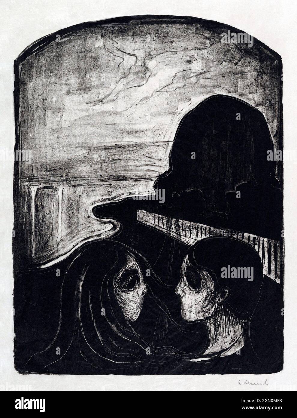 Attrazione i (1896) di Edvard Munch. Foto Stock