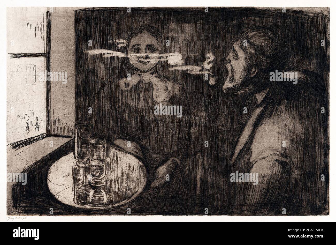 Tête-á-Tête (1894) di Edvard Munch. Foto Stock