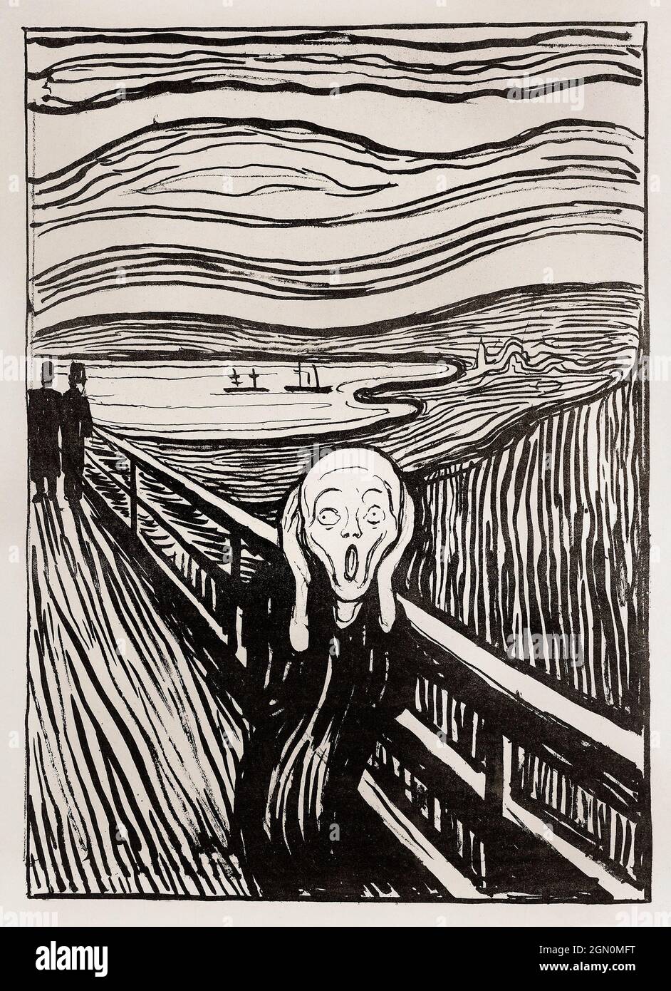The Scream (1895) di Edvard Munch. Foto Stock