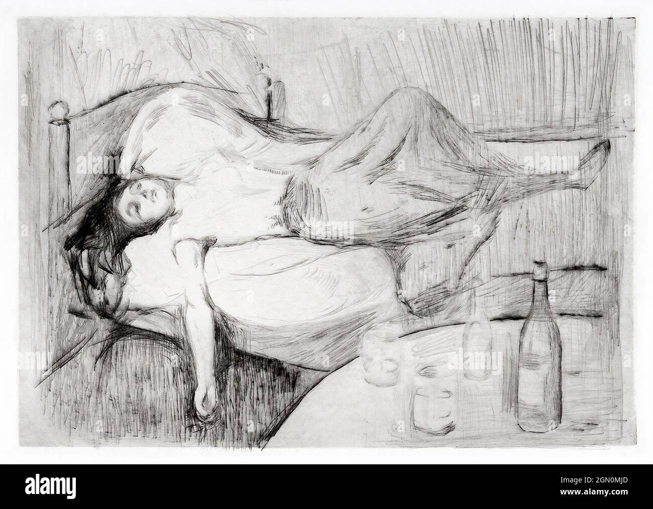 Il giorno dopo (1894) di Edvard Munch. Foto Stock