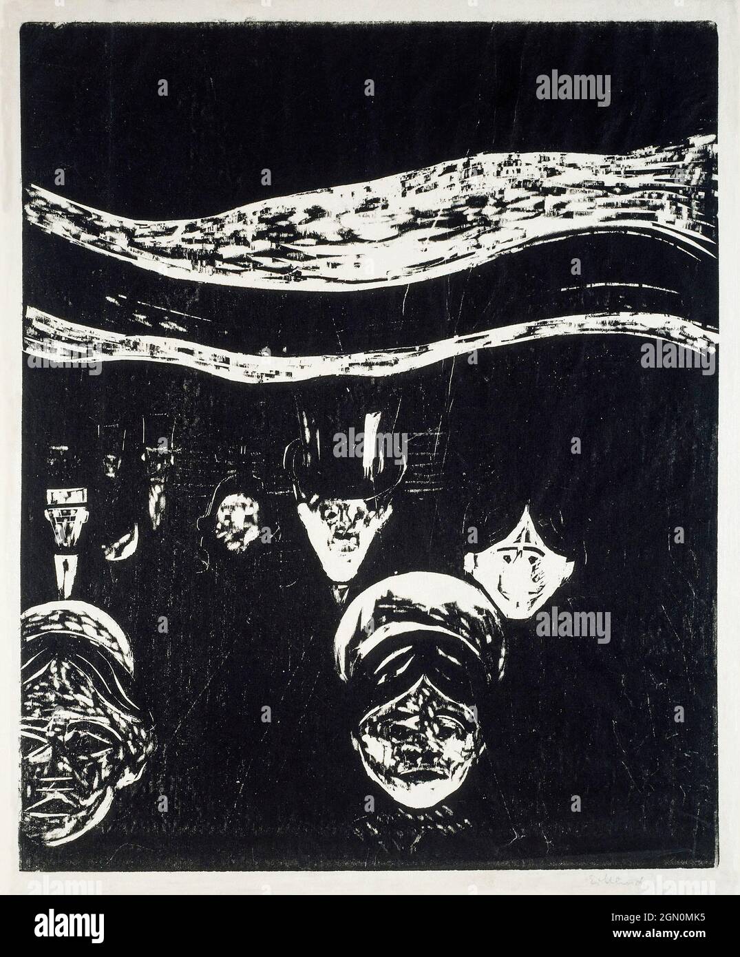 Ansia (1896) di Edvard Munch. Foto Stock