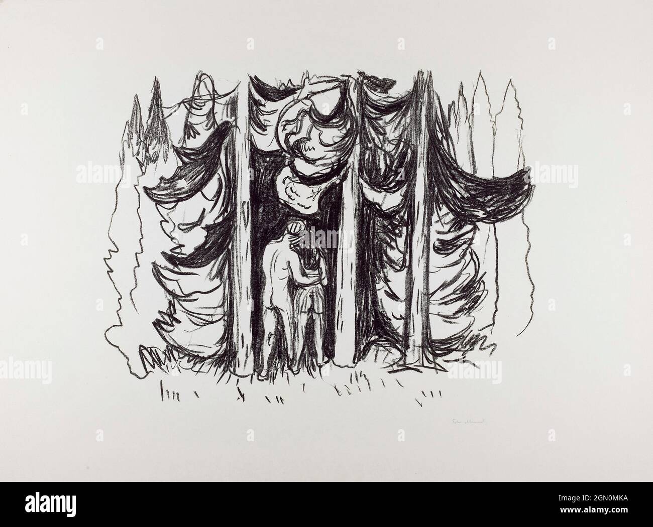 La Foresta (ca. 1908&ndash;1909) di Edvard Munch. Foto Stock