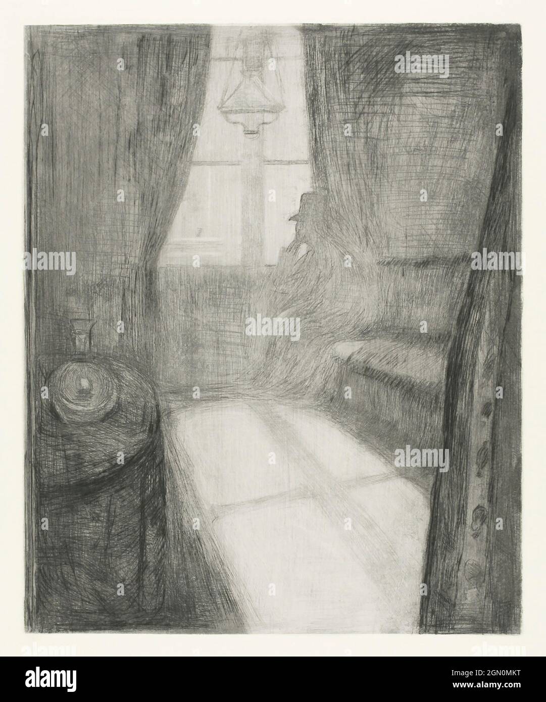 Chiaro di luna. Notte a Saint Cloud (1895) di Edvard Munch. Foto Stock
