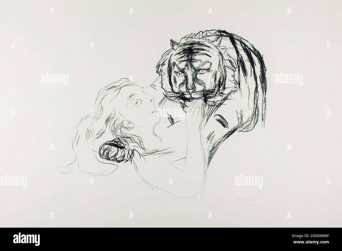 La Tigre (ca. 1908-1909) di Edvard Munch. Foto Stock