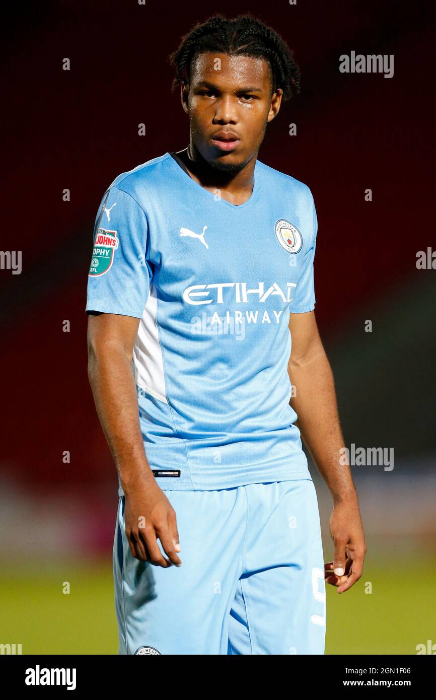 Micah Hamilton #92 del Manchester City U21's. Foto Stock