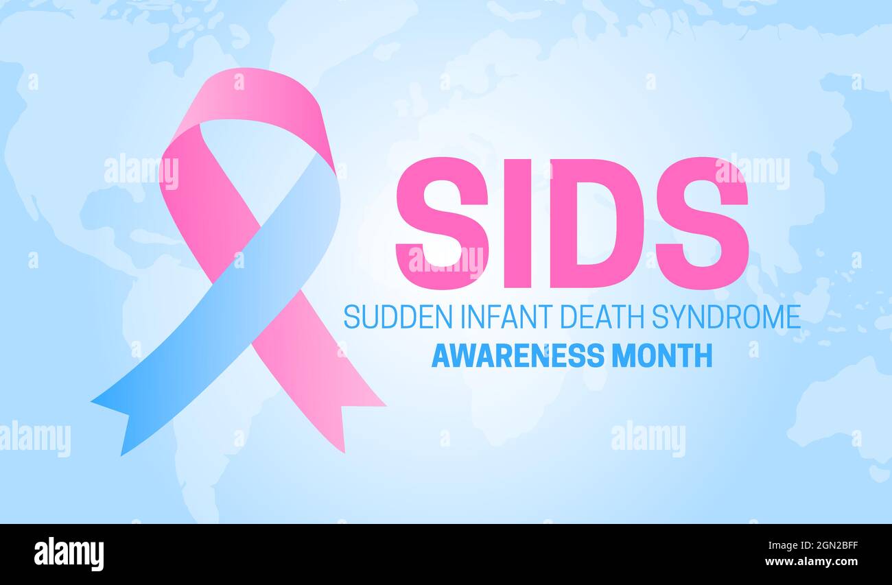 SID improvvisa sindrome di morte infantile mese di consapevolezza sfondo Illustrazione Illustrazione Vettoriale