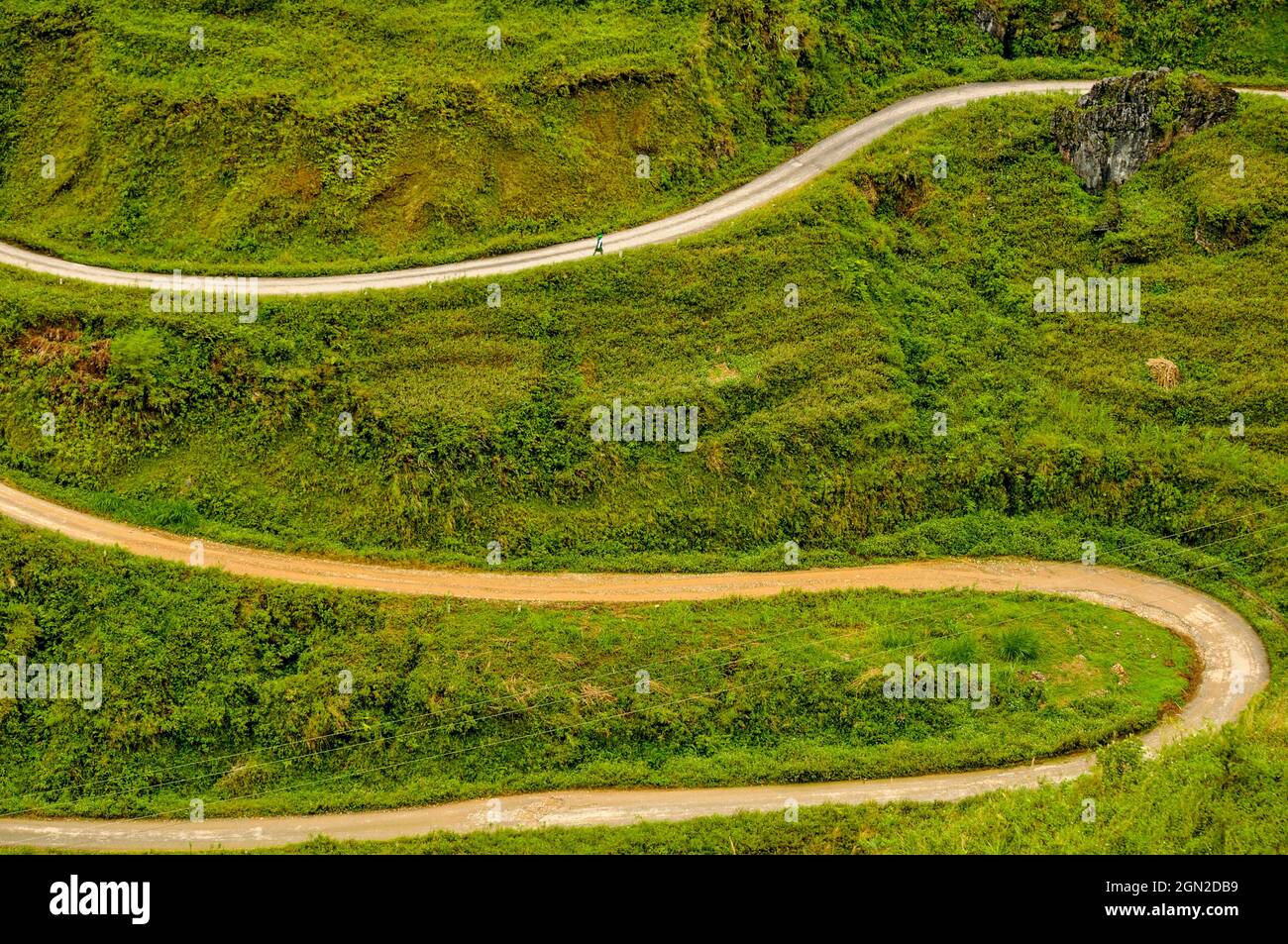 Passo di montagna ma Pi Leng nella provincia di ha giang nel nord del Vietnam Foto Stock