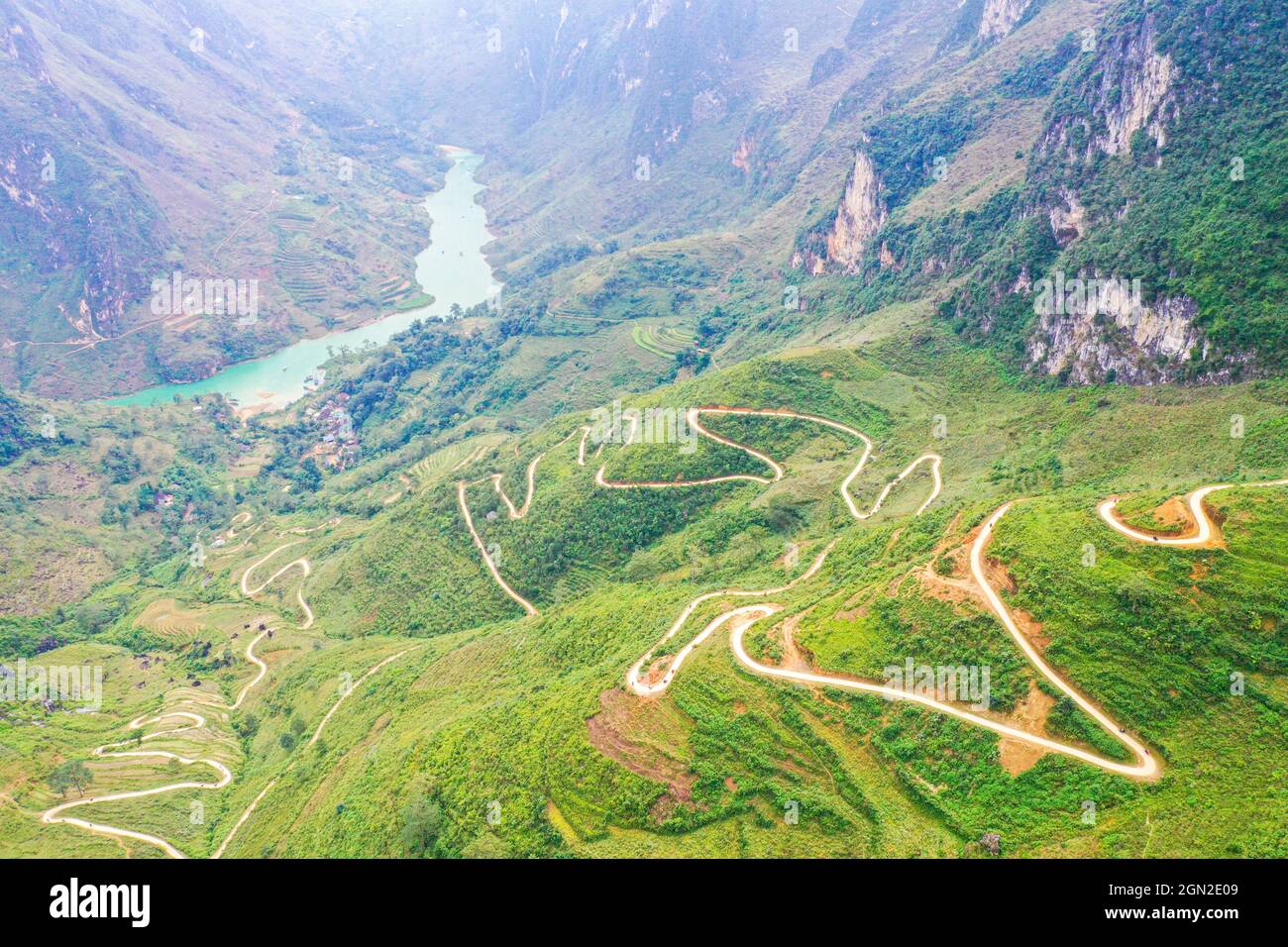Bel paesaggio nella provincia di ha Giang nel nord del Vietnam Foto Stock