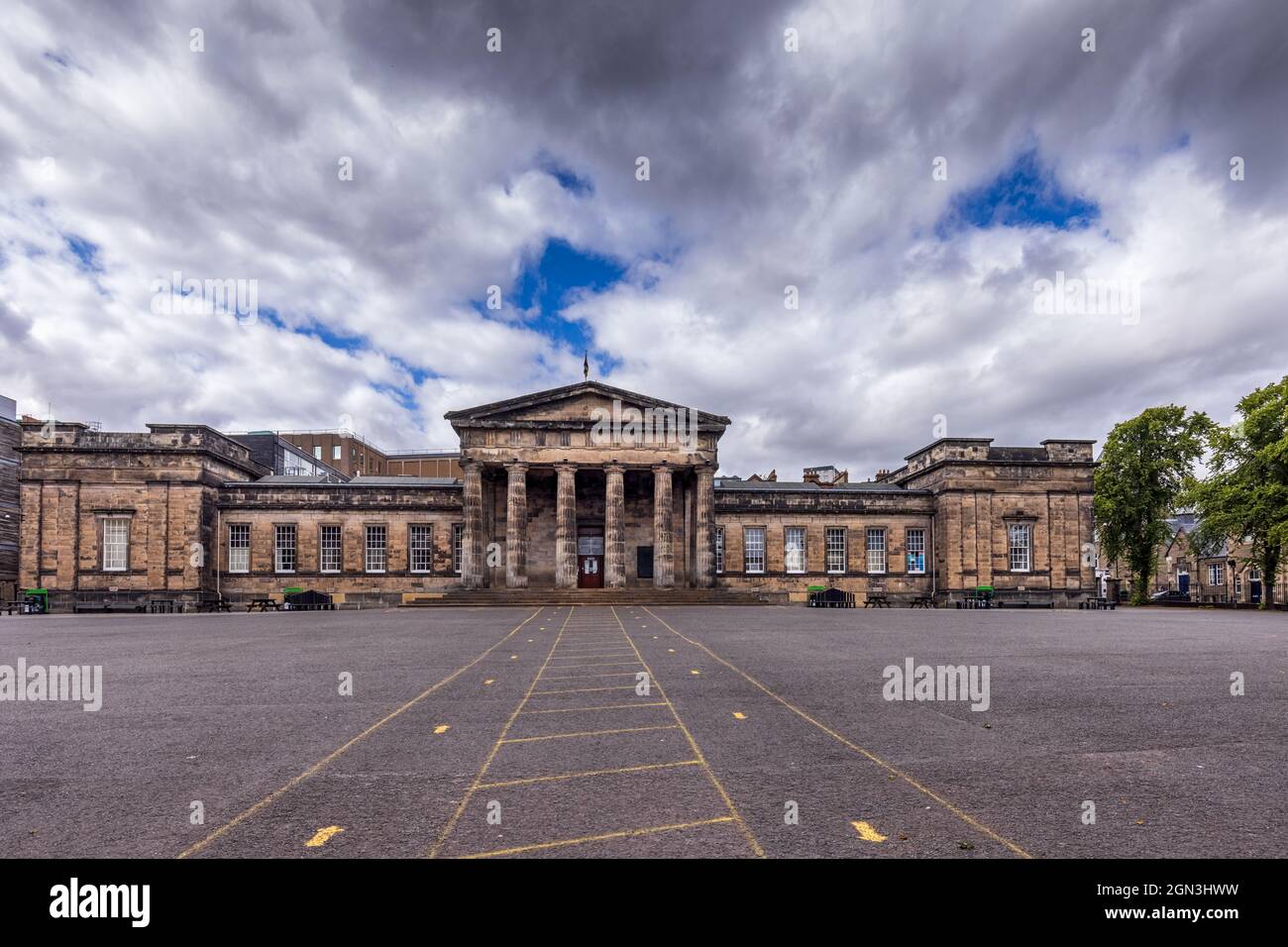 La High School di Dundee, nel centro della città, è una delle scuole indipendenti più importanti degli Scotland ed è tra le più antiche del Regno Unito. Foto Stock