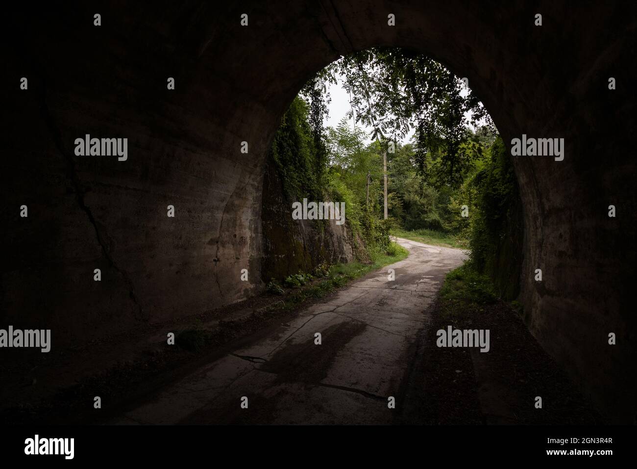 Uscita di un tunnel Foto Stock