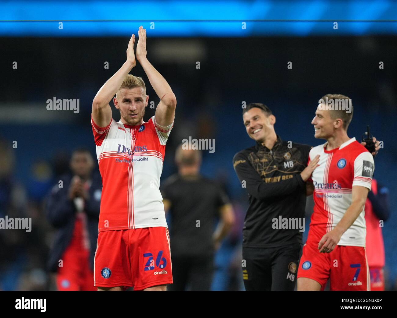 Manchester, Regno Unito. 21 settembre 2021. Jason McCarthy di Wycombe Wanderers durante la partita della Carabao Cup tra Manchester City e Wycombe Wanderers all'Etihad Stadium, Manchester, Inghilterra, il 21 settembre 2021. Foto di Andy Rowland. Credit: Prime Media Images/Alamy Live News Foto Stock