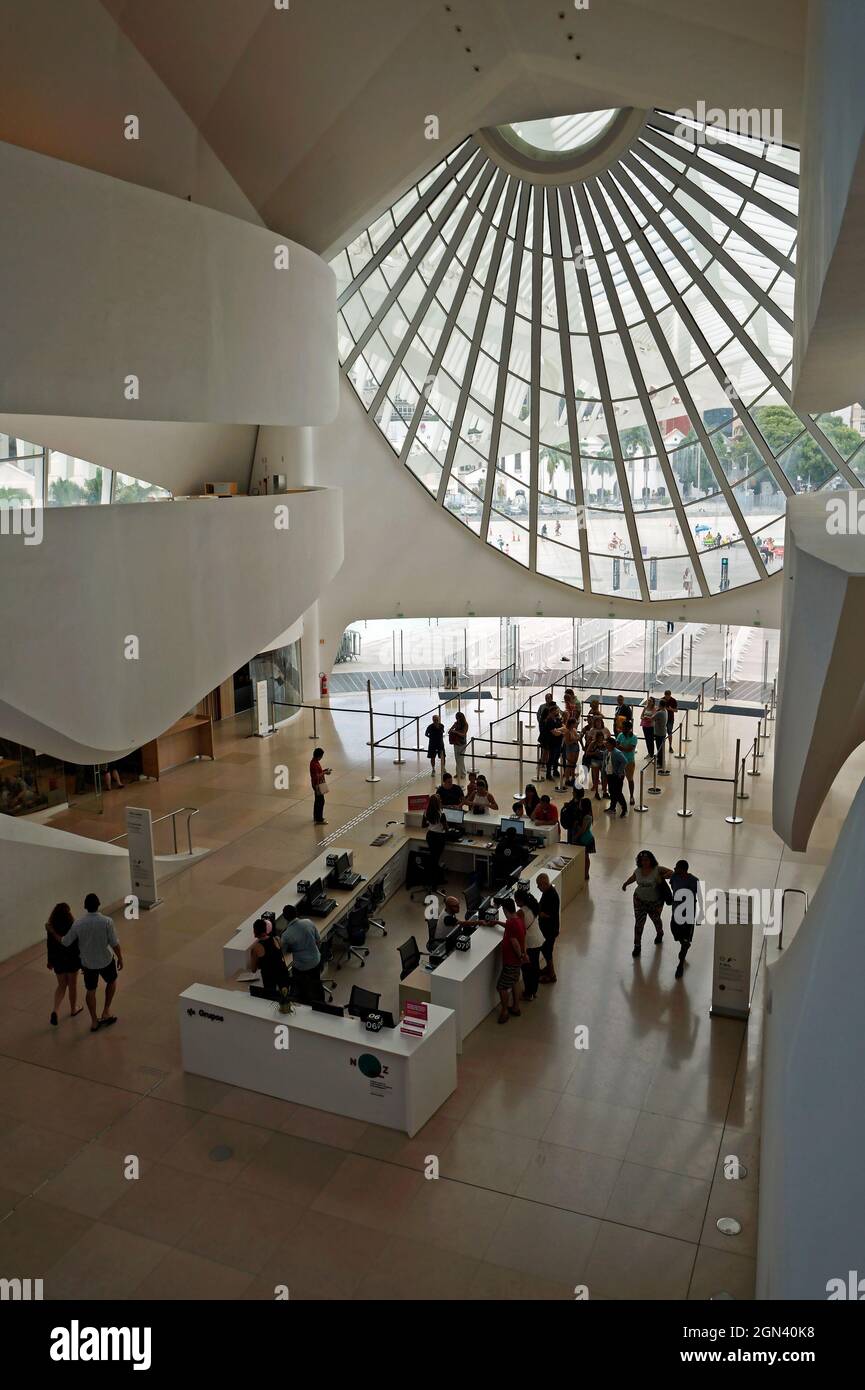 RIO DE JANEIRO, BRASILE - 12 APRILE 2017: Ingresso al Museo del futuro (Museu do Amanha) Foto Stock