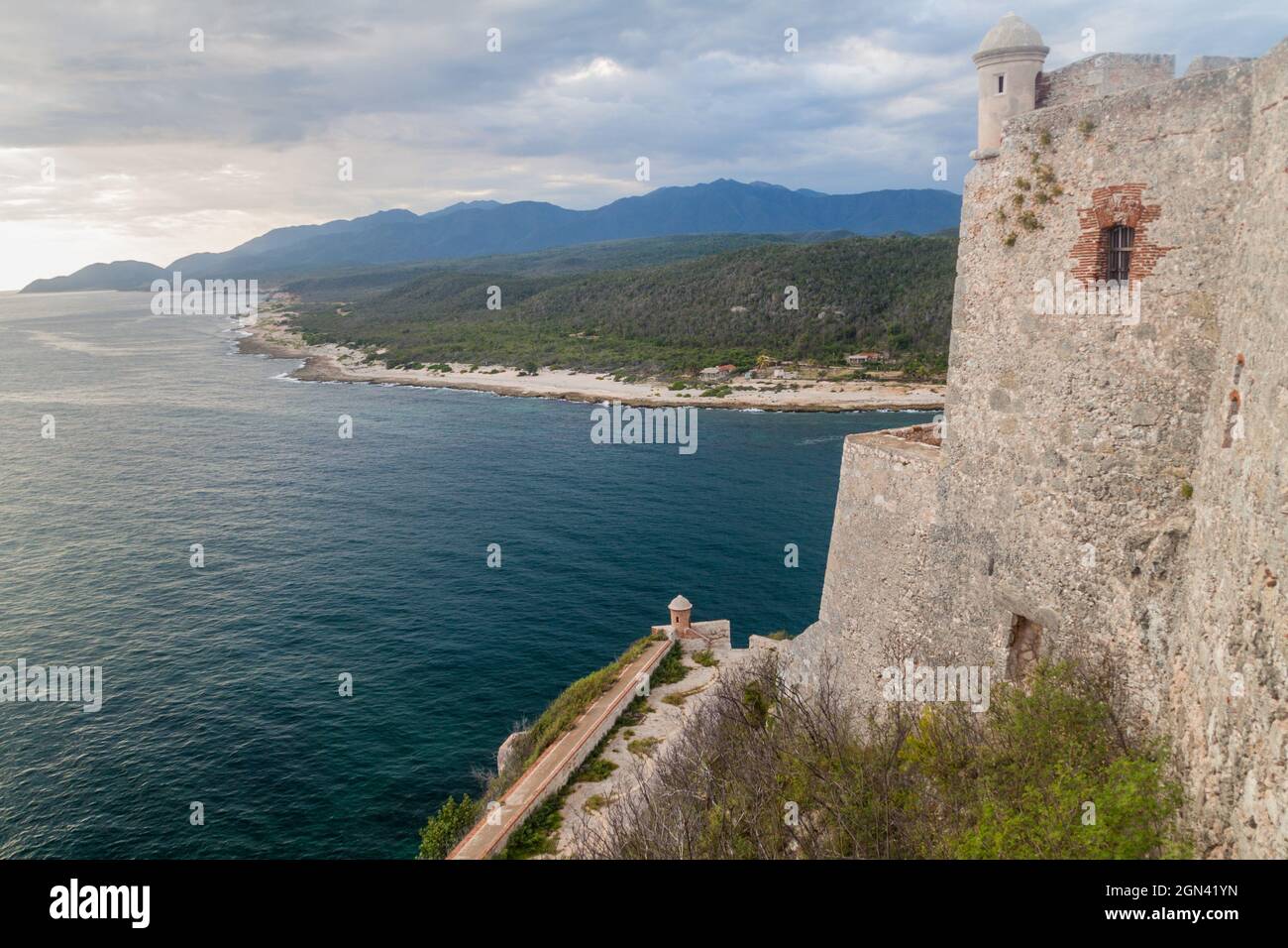 Castello di San Pedro de la Roca del Morro di Santiago de Cuba, Cuba Foto Stock