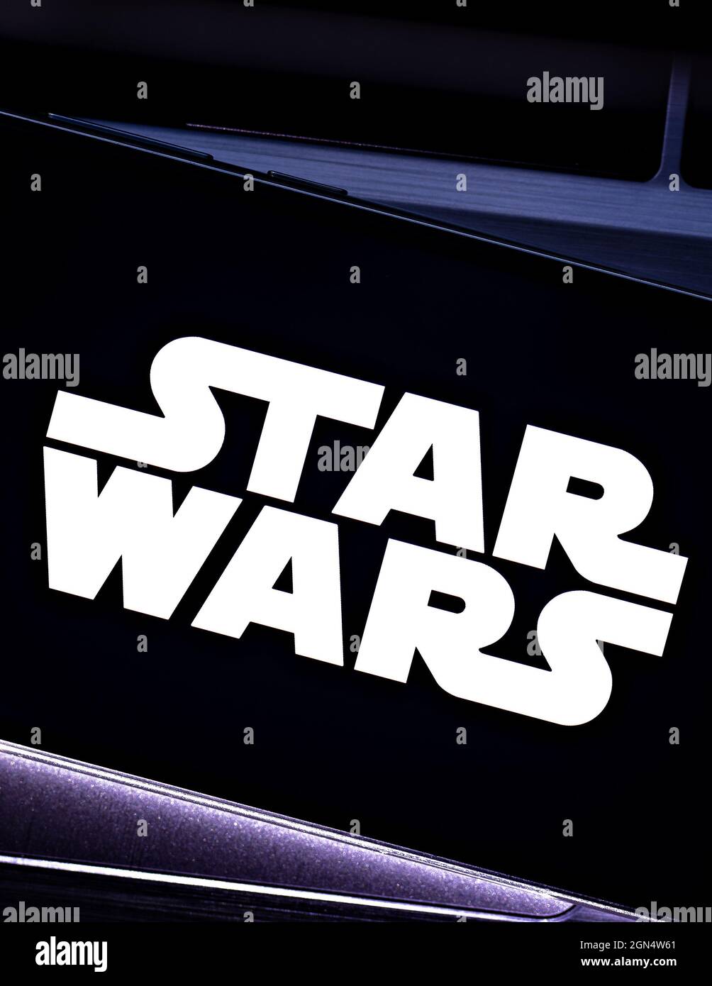 Editoriale di Star Wars. Foto illustrativa per notizie su Star Wars - un'epica serie multimediale americana in tutto il mondo pop-cultura fenomeno Foto Stock