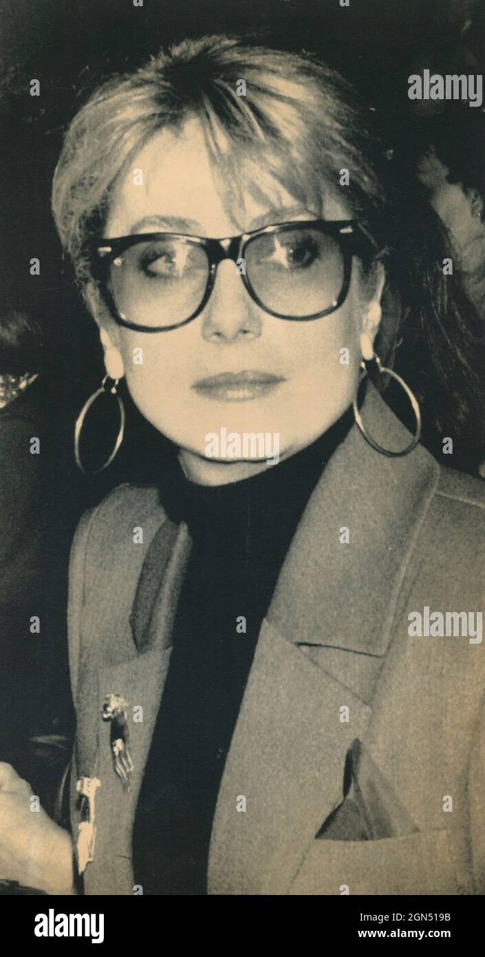 Attrice francese Catherine Deneuve, 1989 Foto Stock